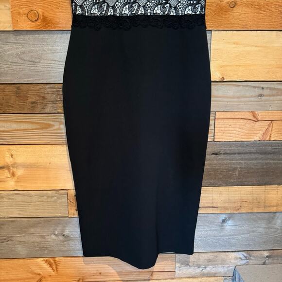 ZARA Black Sheath Tube Dress Twee Lace Short Sleeve Top Size S Office Cocktail - Picture 10 of 16